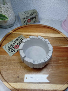 Cuenco artesanal gris