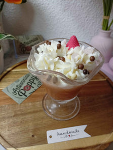Vela aromática de chocolate estilo pastel