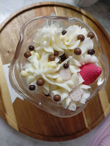 Vela aromática de chocolate estilo pastel