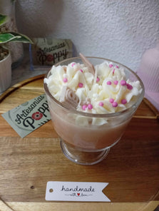 Vela aromática de chocolate estilo pastel