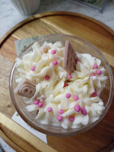 Vela aromática de chocolate estilo pastel