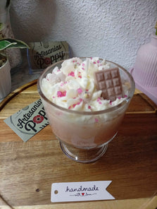 Vela aromática de chocolate estilo pastel