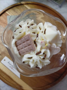 Vela aromática de café estilo pastel